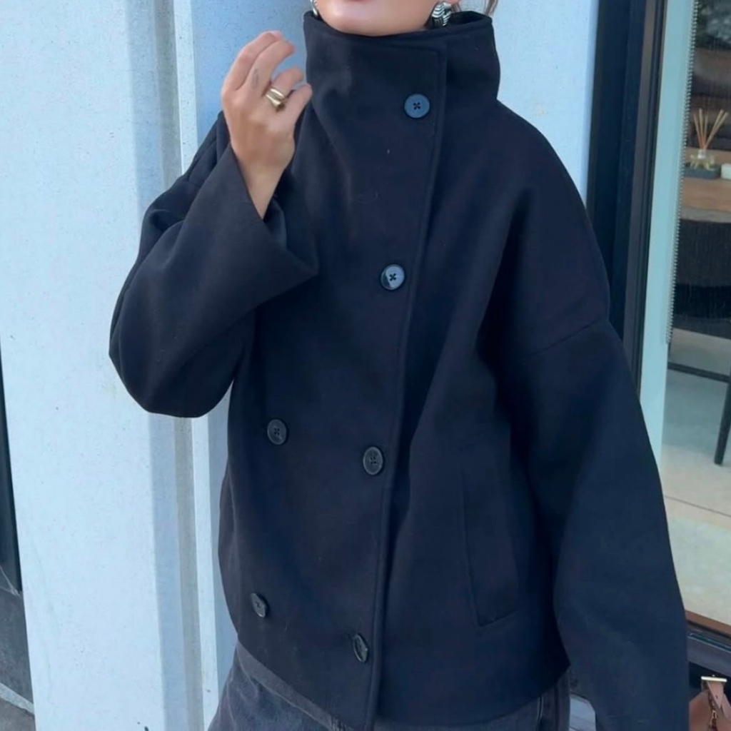 The Mikayla Pea Coat - Ash