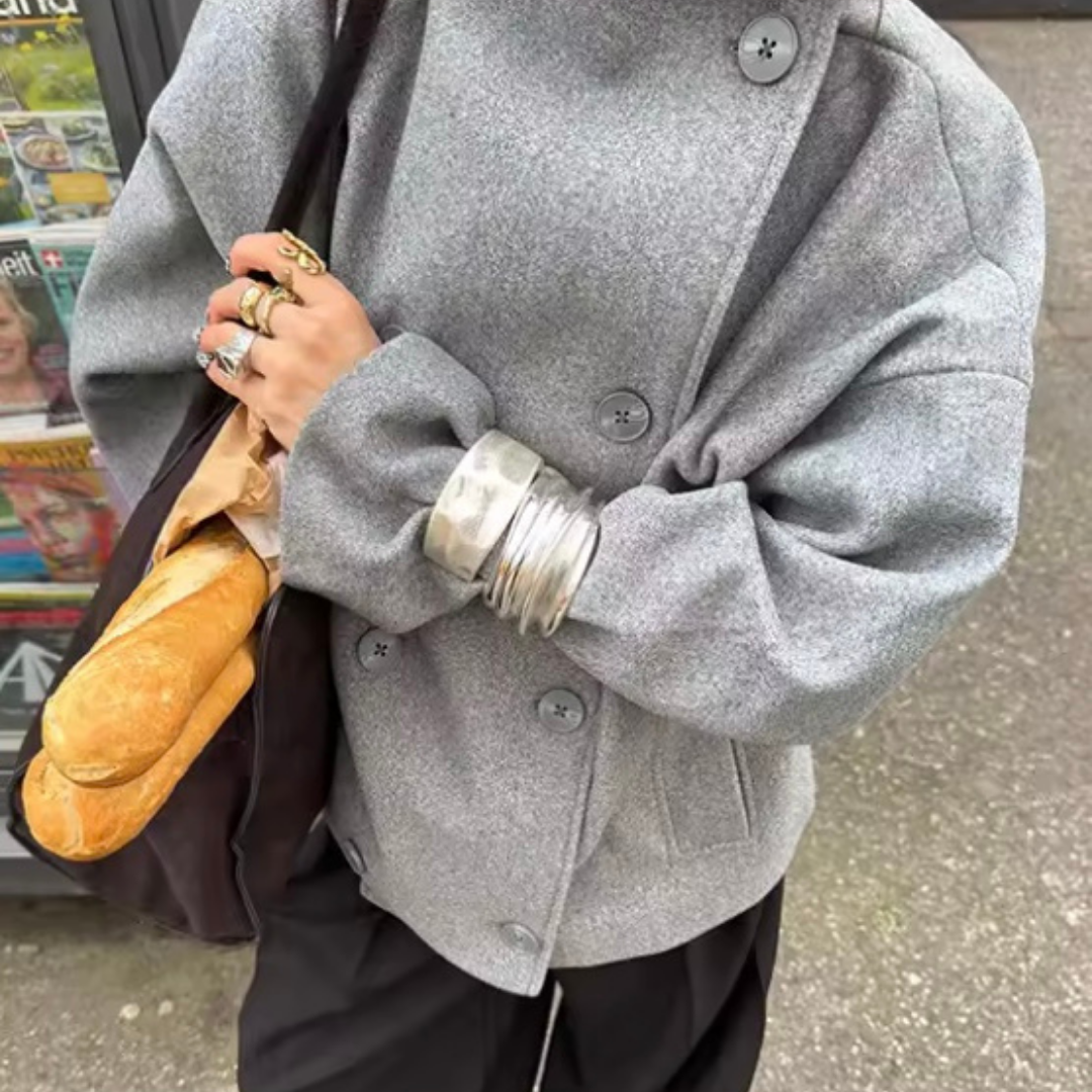 The Mikayla Pea Coat - Ash