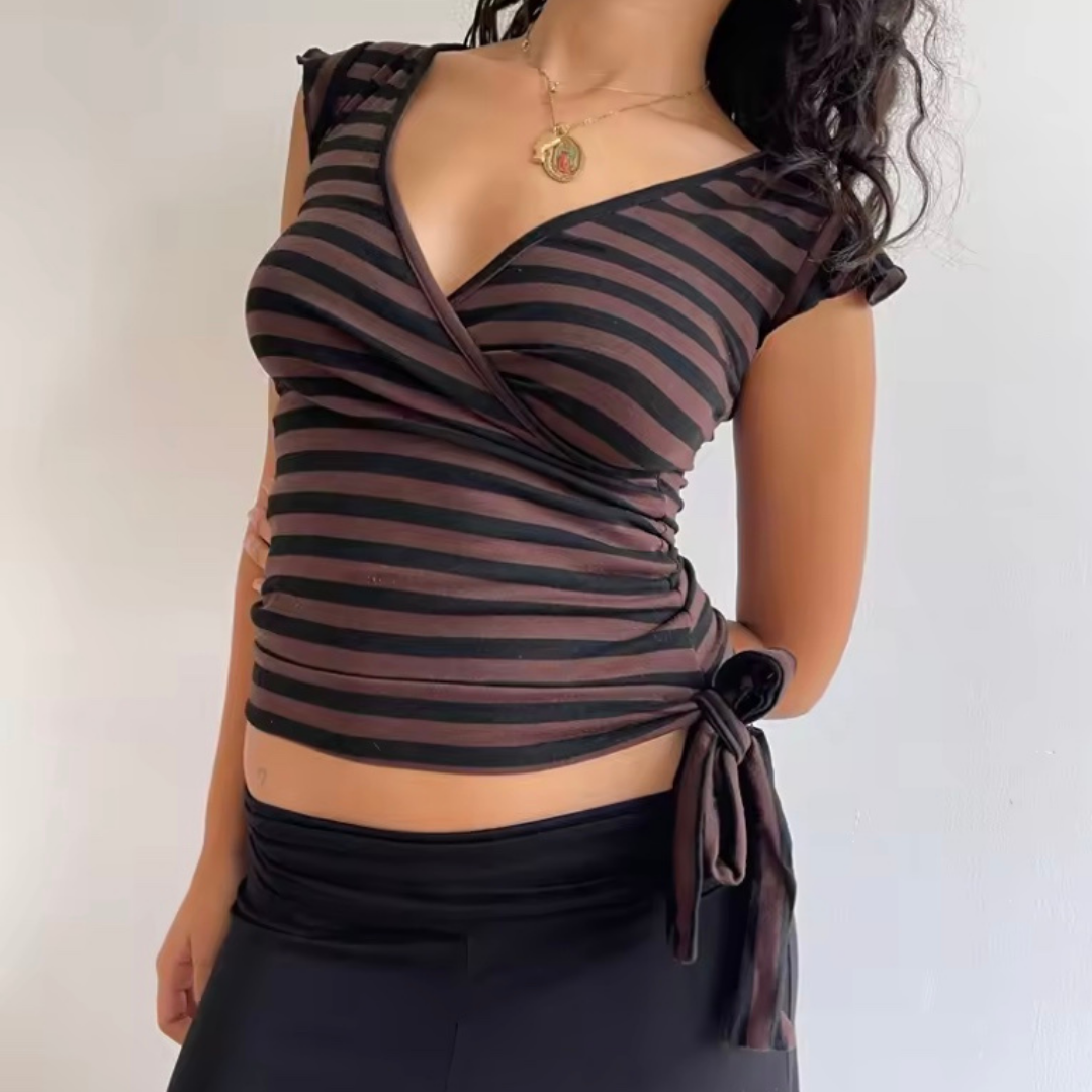 The Evelyn top - Chocolate
